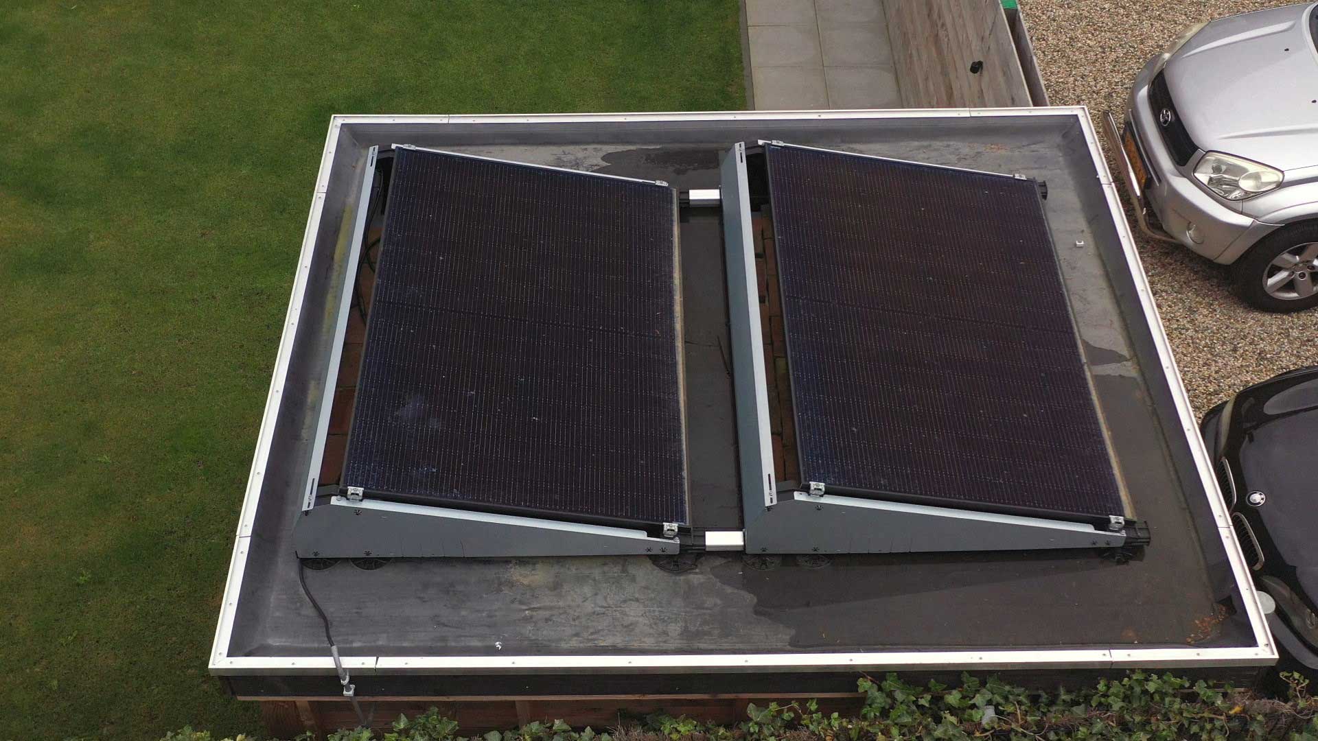 zonnepanelen set plat dak Newpower