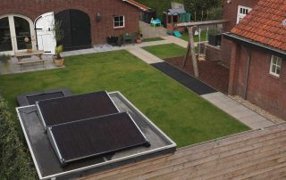 zonnepanelen op tuinhuisje